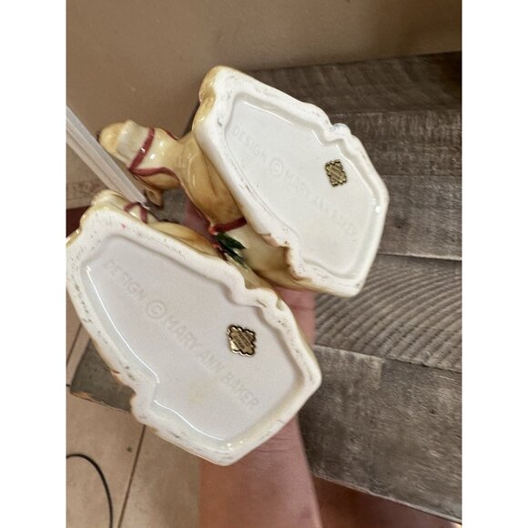 Reindeer Creamer Vintage Otagiri Figural Mary Ann Baker Hand Painted Set Of 2 - Picture 5 of 5